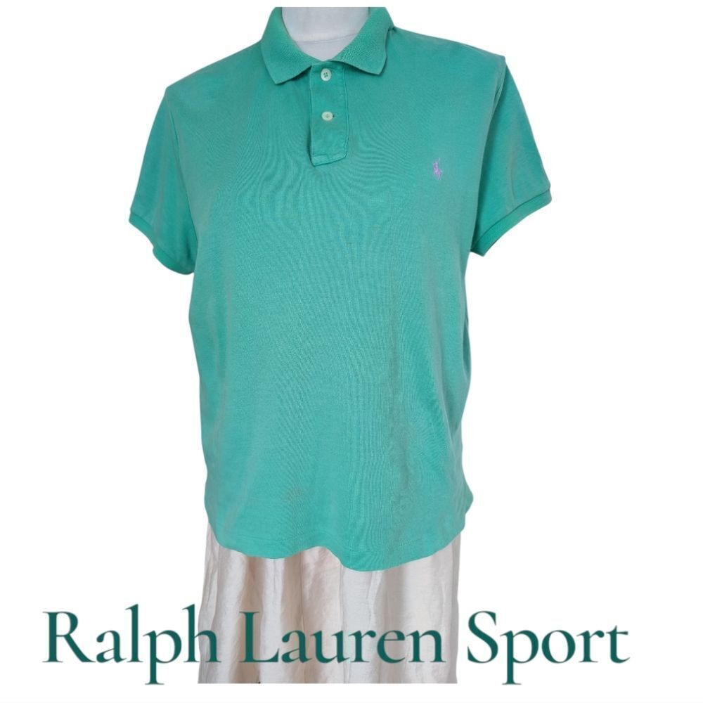 Ralph Lauren Sport Soft Green Cotton Polo Shirt M
